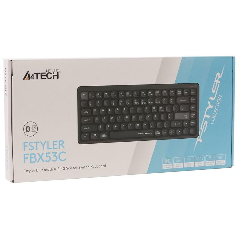 Клавіатура бездротова A4Tech FBX53C Black