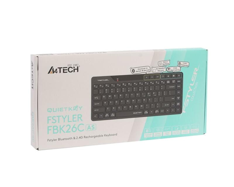 Клавиатура беспроводная A4Tech FBK26C AS Black