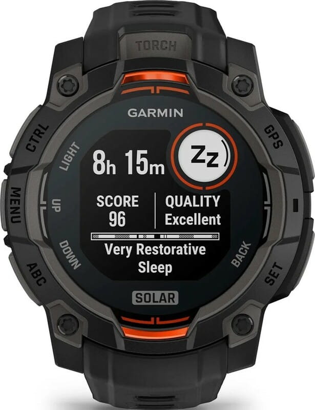 Смарт-часы Garmin Instinct 3 45mm Solar Black with Black Silicone Band (010-02934-40)