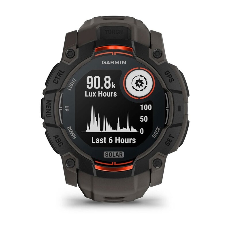 Смарт-годинник Garmin Instinct 3 50mm Solar Black with Charcoal Silicone Band (010-02935-40)