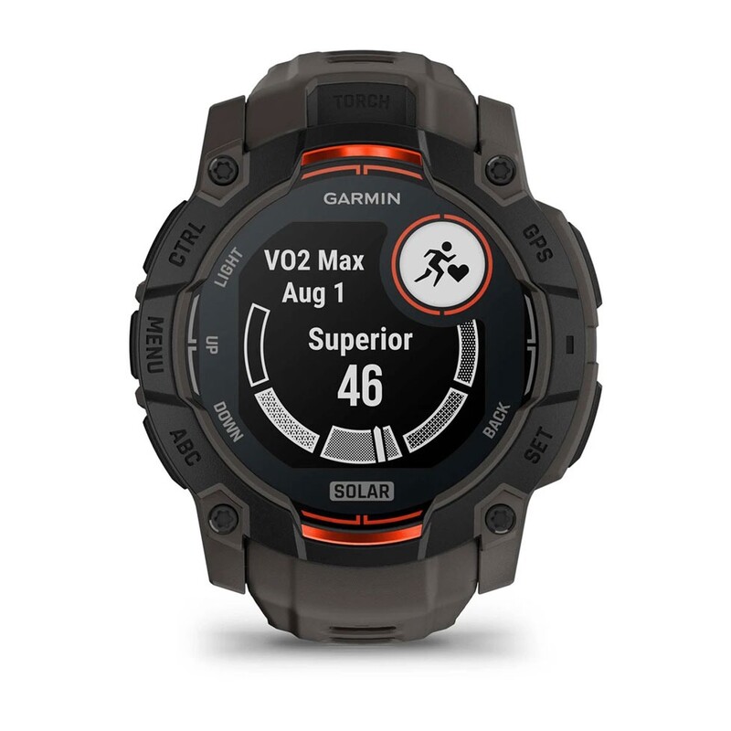Смарт-годинник Garmin Instinct 3 50mm Solar Black with Charcoal Silicone Band (010-02935-40)