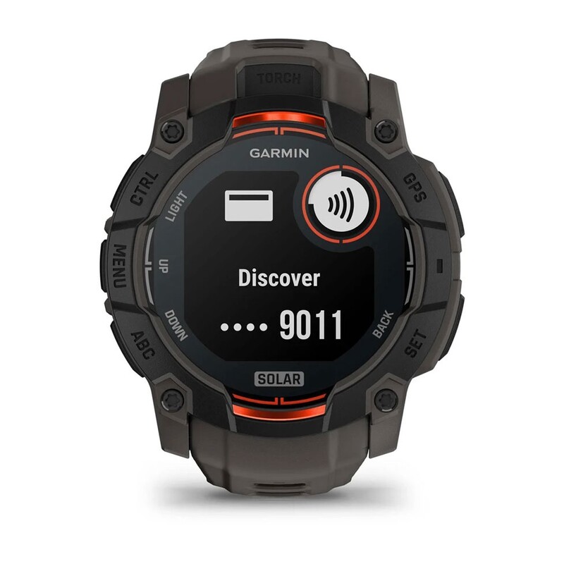 Смарт-годинник Garmin Instinct 3 50mm Solar Black with Charcoal Silicone Band (010-02935-40)
