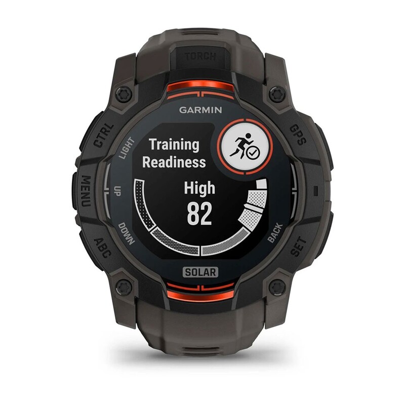 Смарт-годинник Garmin Instinct 3 50mm Solar Black with Charcoal Silicone Band (010-02935-40)