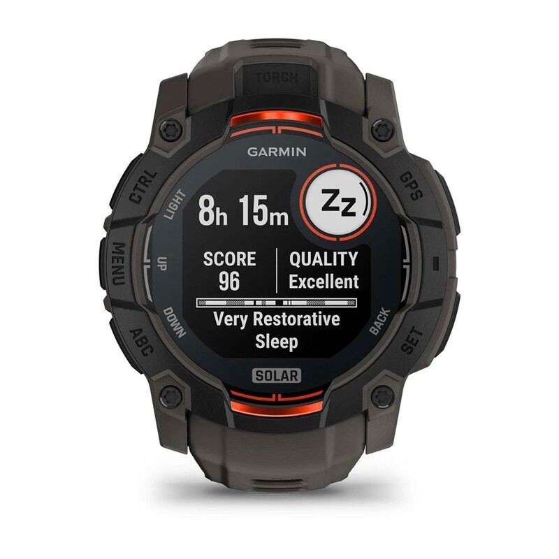 Смарт-годинник Garmin Instinct 3 50mm Solar Black with Charcoal Silicone Band (010-02935-40)