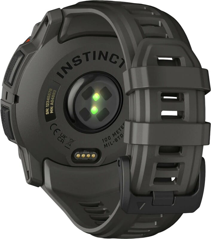 Смарт-годинник Garmin Instinct 3 50mm Solar Black with Charcoal Silicone Band (010-02935-40)