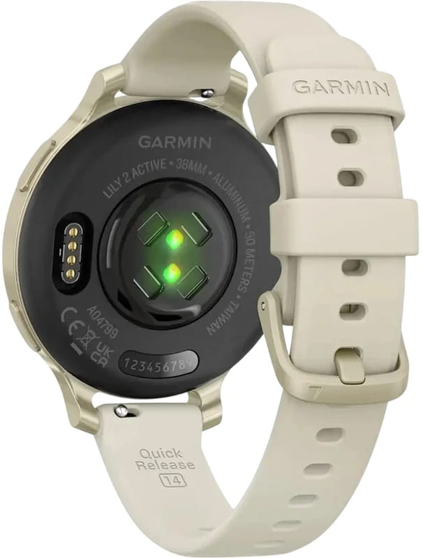 Смарт-годинник Garmin Lily 2 Active Lunar Gold with Bone Silicone Band (010-02891-50)