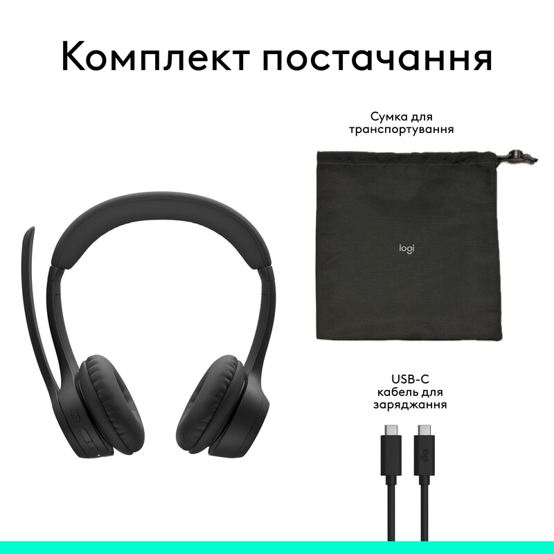 Bluetooth-гарнітура Logitech Zone 305 MS Black (981-001458)