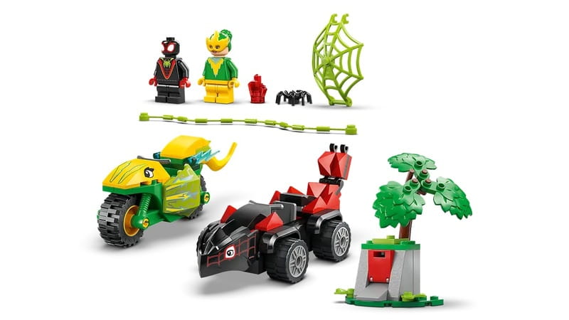 Конструктор LEGO Marvel Гонки на электромобилях с динозаврами (11198)