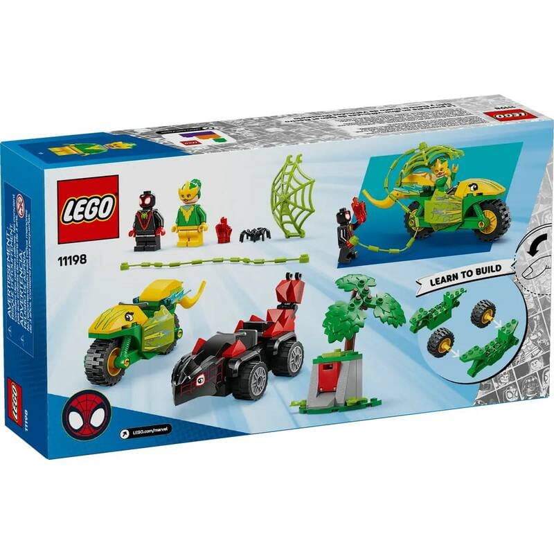 Конструктор LEGO Marvel Гонки на электромобилях с динозаврами (11198)
