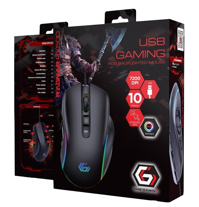 Миша Gembird MUSG-RAGNAR-RX500 Black