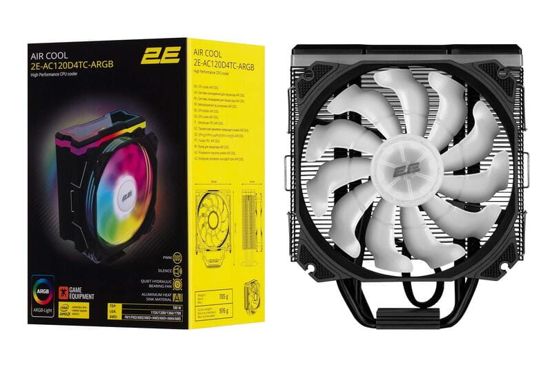 Кулер процесорний 2E Gaming Air Cool (2E-AC120D4TC-ARGB)