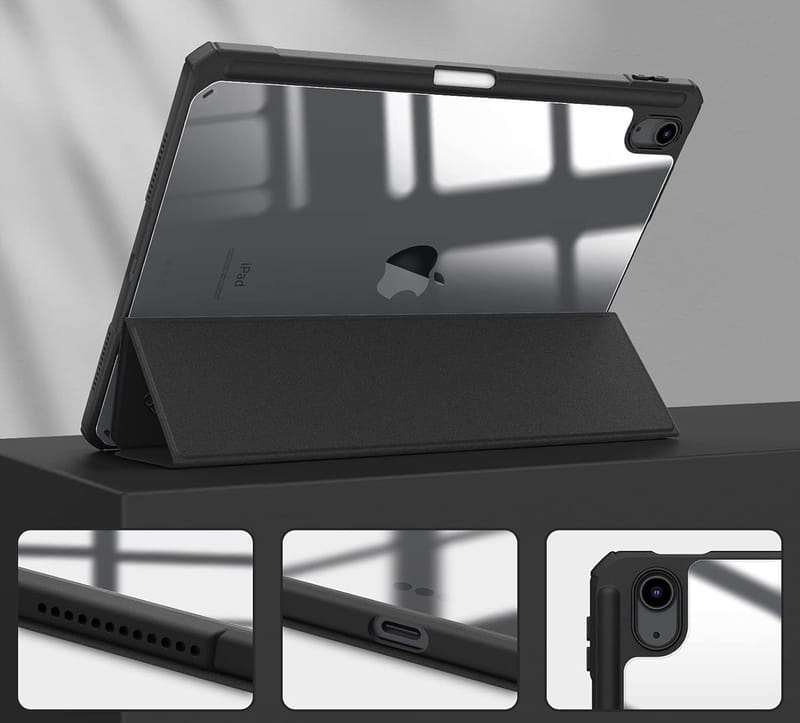 Чохол-книжка BeCover Soft Edge TPU з кріпленням Apple Pencil для Apple iPad Air 11 M2 2024 11" Black (711702)