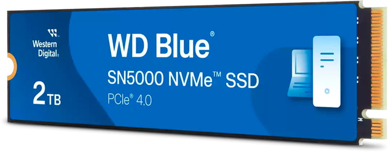Накопитель SSD 2TB WD Blue SN5000 M.2 2280 PCIe 4.0 x4 3D NAND TLC (WDS200T4B0E)