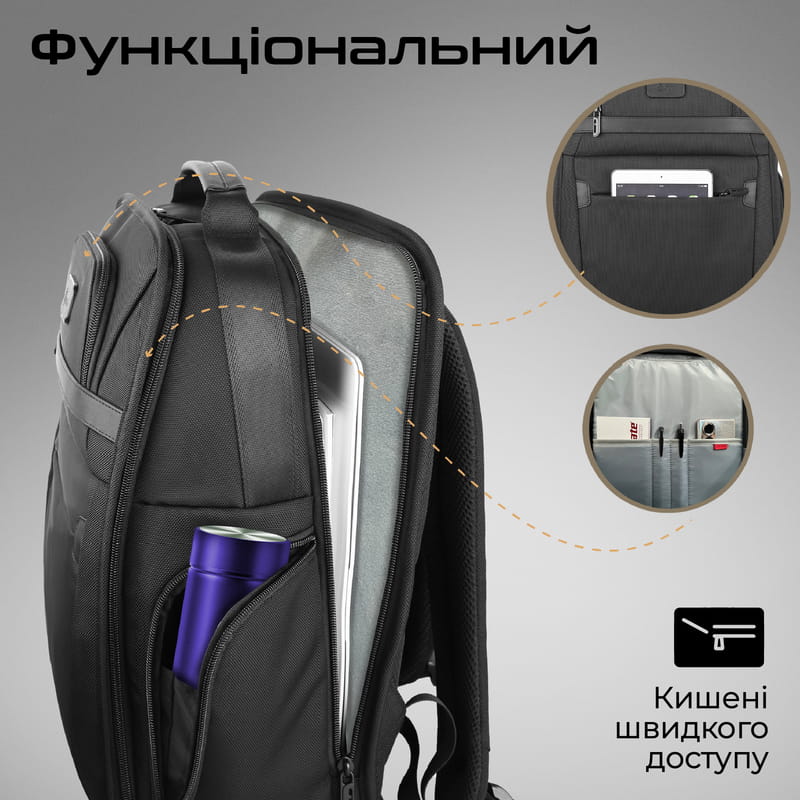 Рюкзак для ноутбука Promate Paramount BP 15.6" Black