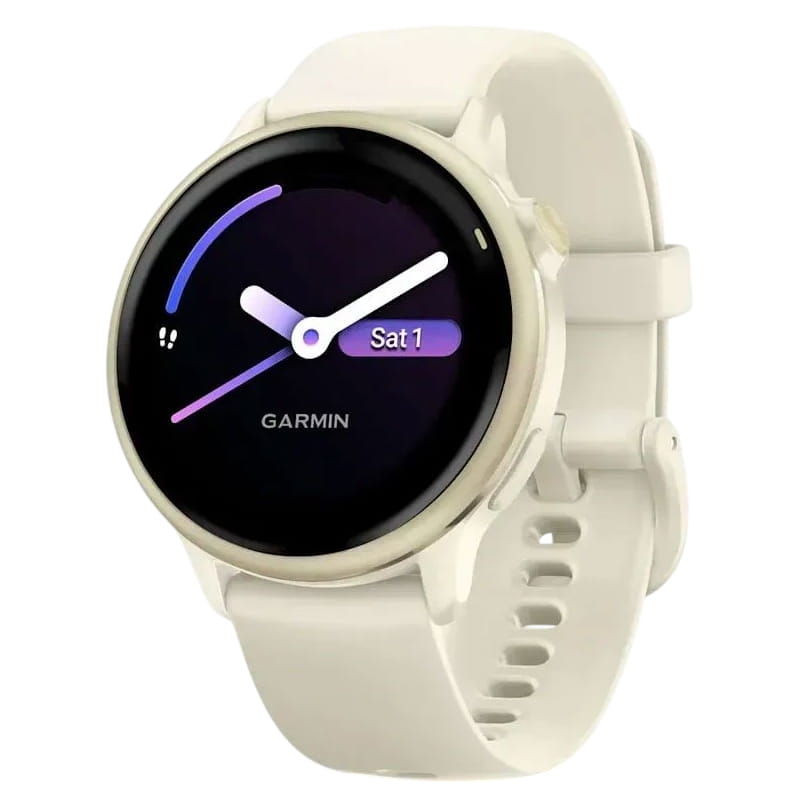 Смарт-годинник Garmin Vivoactive 6 Lunar Gold with Bone Silicone Band (010-02985-41)