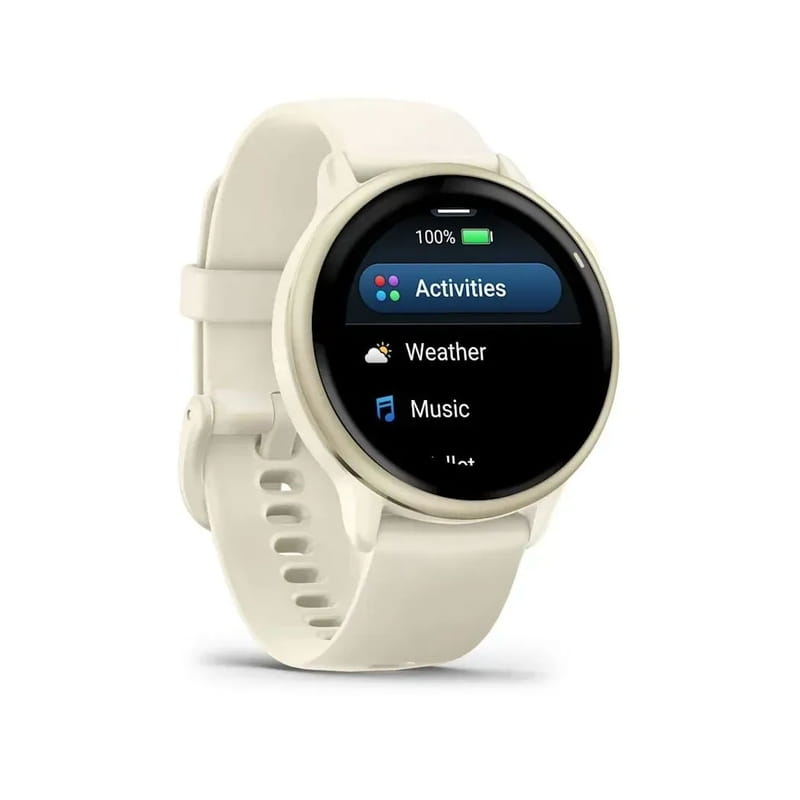 Смарт-годинник Garmin Vivoactive 6 Lunar Gold with Bone Silicone Band (010-02985-41)