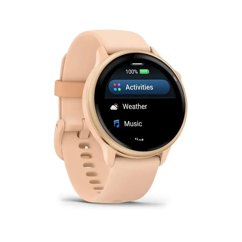Смарт-годинник Garmin Vivoactive 6 Metallic Pink Dawn with Pink Dawn Silicone Band (010-02985-43)