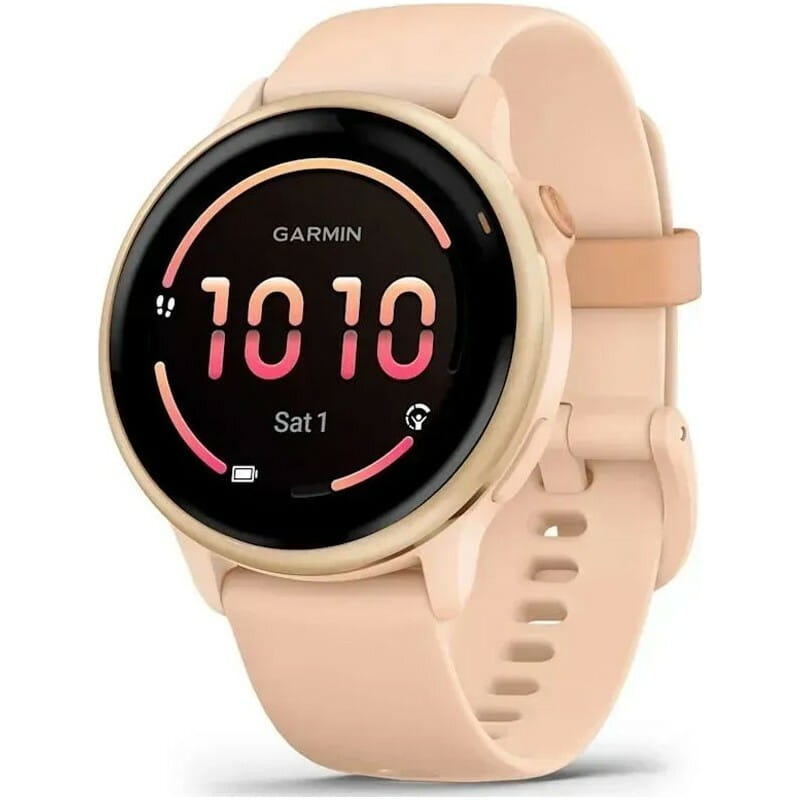 Смарт-годинник Garmin Vivoactive 6 Metallic Pink Dawn with Pink Dawn Silicone Band (010-02985-43)
