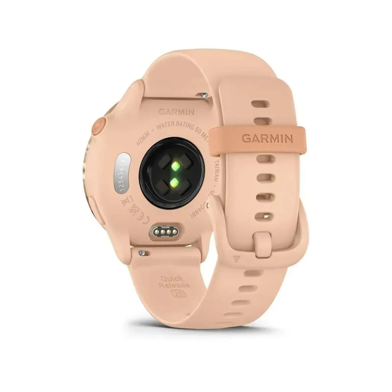 Смарт-годинник Garmin Vivoactive 6 Metallic Pink Dawn with Pink Dawn Silicone Band (010-02985-43)