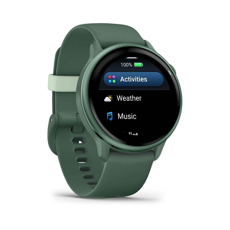 Смарт-годинник Garmin Vivoactive 6 Metallic Jasper Green with Jasper Green Silicone Band (010-02985-42)