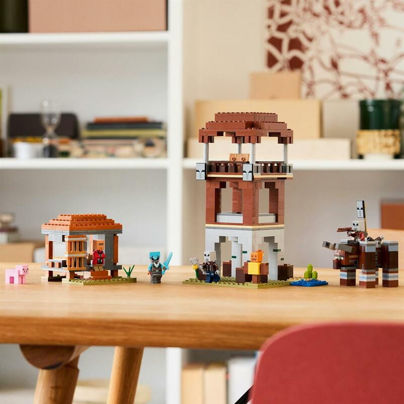 Конструктор LEGO Minecraft Аванпост розбійників та спустошувач (21278)