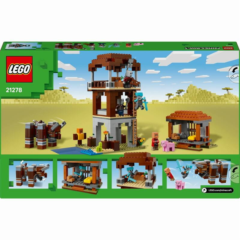 Конструктор LEGO Minecraft Аванпост розбійників та спустошувач (21278)