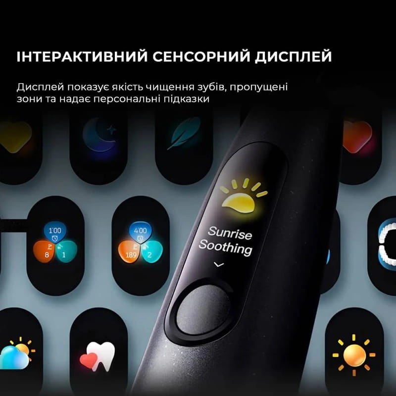 Розумна зубна електрощітка Oclean X Ultra 20 Set Electric Toothbrush Black (6970810557107)