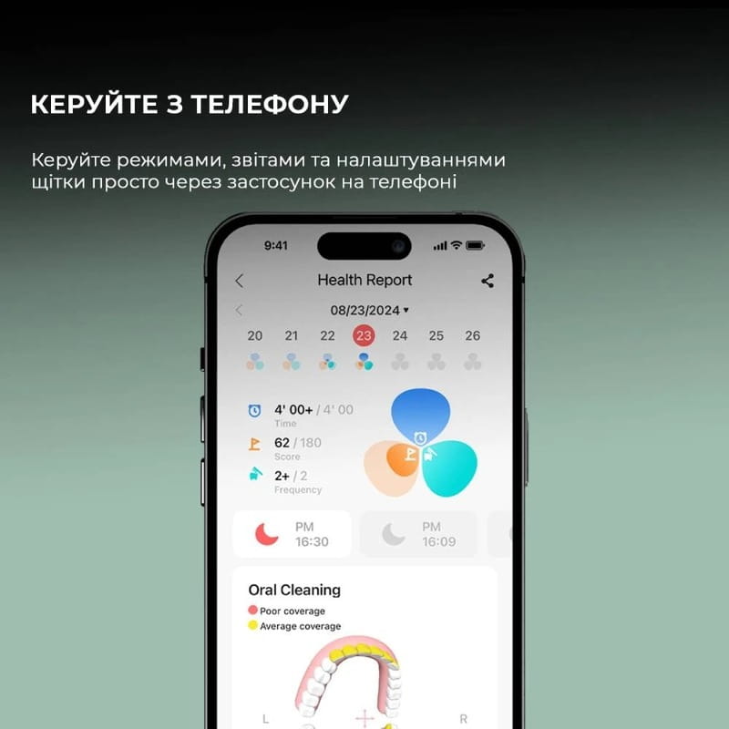 Розумна зубна електрощітка Oclean X Ultra 20 Set Electric Toothbrush Black (6970810557107)