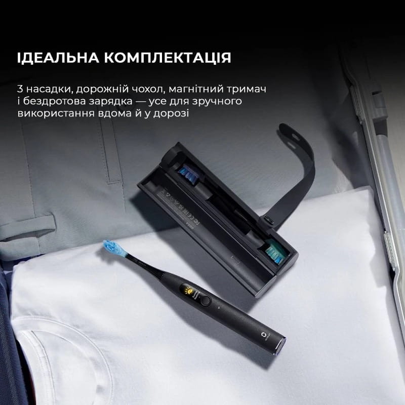 Розумна зубна електрощітка Oclean X Ultra 20 Set Electric Toothbrush Black (6970810557107)