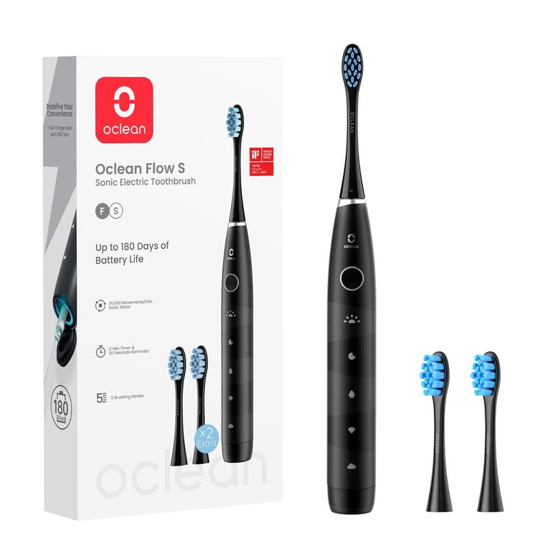 Умная зубная электрощетка Oclean Flow S Electric Toothbrush Black (6970810557343)