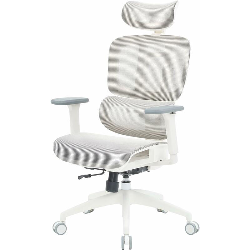 Крісло офісне Officepro Skyline OC680-W-LG-LG White/Light Gray