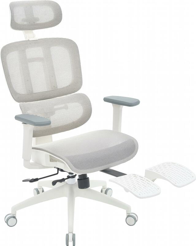 Крісло офісне Officepro Skyline Footrest OC750-W-LG-LG White/Light Gray