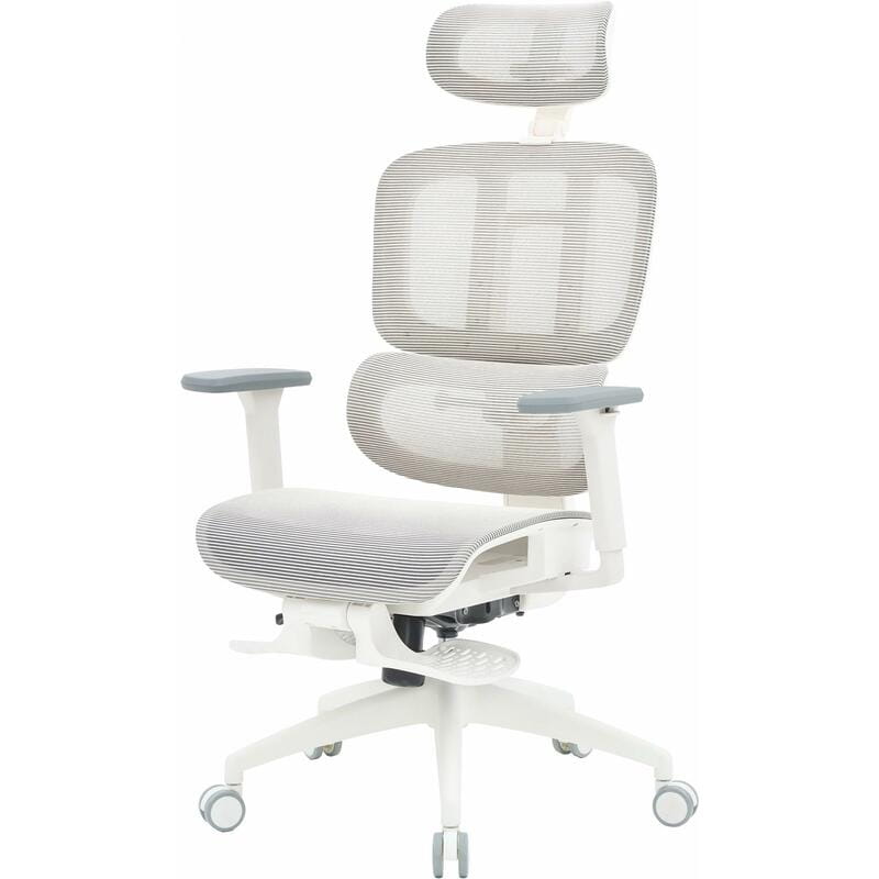 Крісло офісне Officepro Skyline Footrest OC750-W-LG-LG White/Light Gray