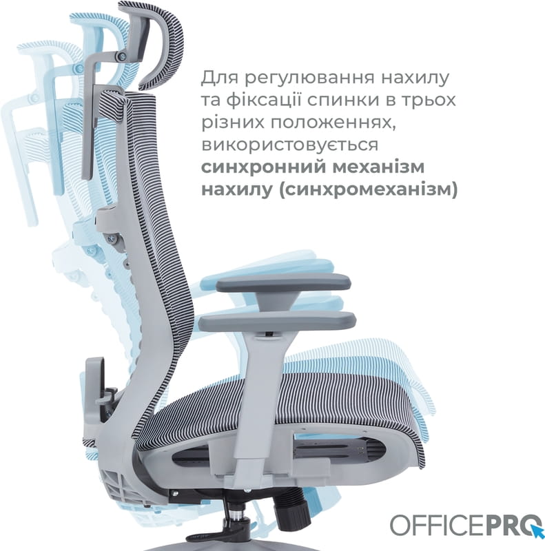 Кресло офисное Officepro Balance OC620-G-DG-DG Gray/Dark Gray