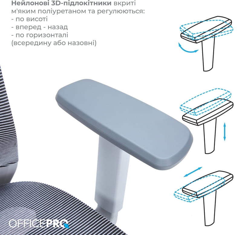 Кресло офисное Officepro Balance OC620-G-DG-DG Gray/Dark Gray