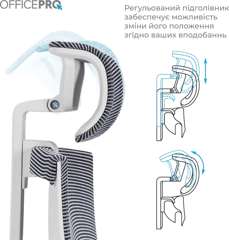 Крісло офісне Officepro Balance OC620-W-DG-DG White/Dark Gray