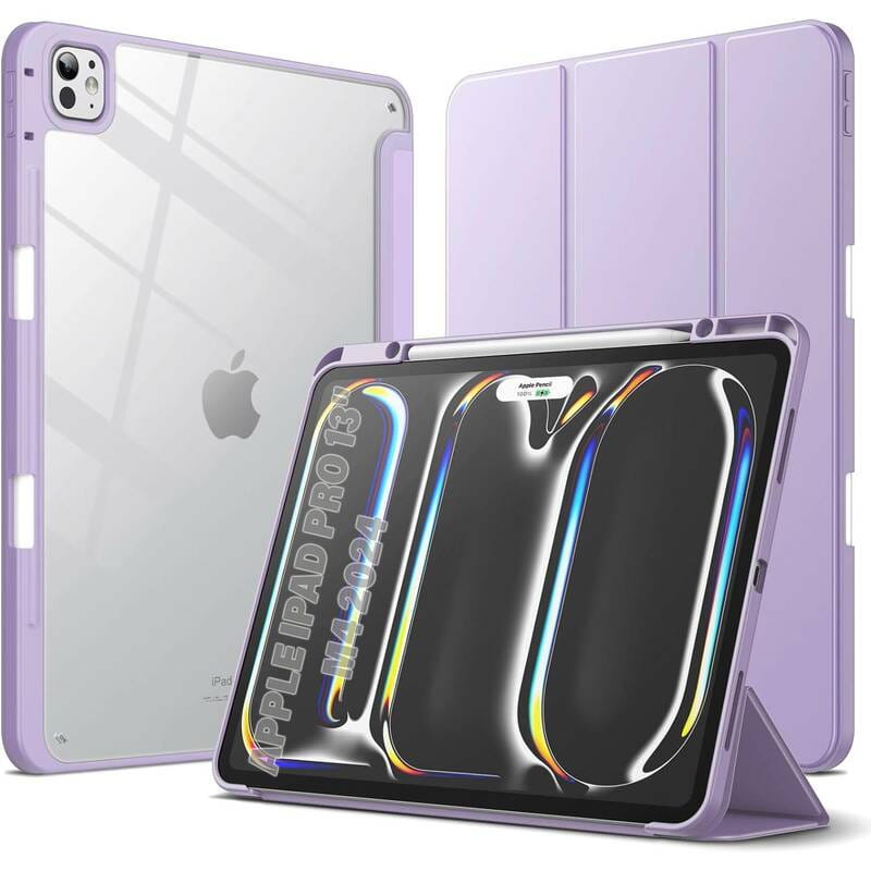Чeхол-книжка BeCover Soft Edge TPU с креплением Apple Pencil для Apple iPad Pro 13" M4 2024 Purple (711719)