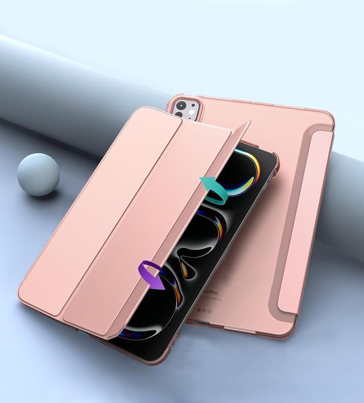 Чохол-книжка BeCover Tri Fold Hard для Apple iPad Pro 11" M4 2024 Pink (711728)