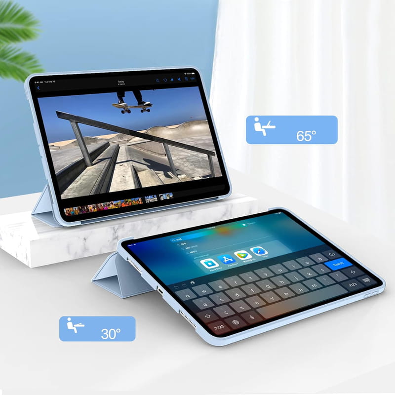 Чохол-книжка BeCover Tri Fold Soft TPU Silicone для Apple iPad Pro 12.9 2020/2021/2022 Light Blue (711737)