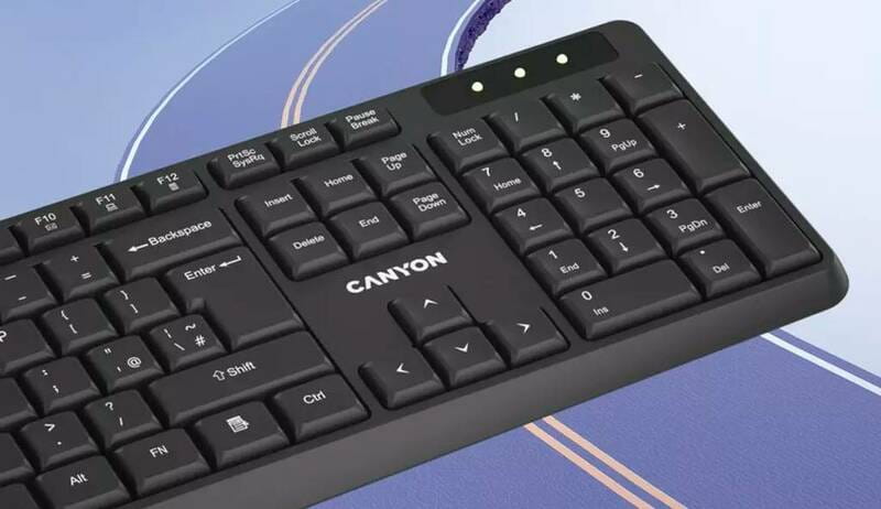 Клавіатура бездротова Canyon KB-W01 Black (CNE-CKEYW01)
