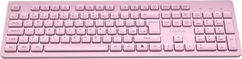 Клавиатура беспроводная Canyon HKB-W01 Pink (CNS-HKBW01P)
