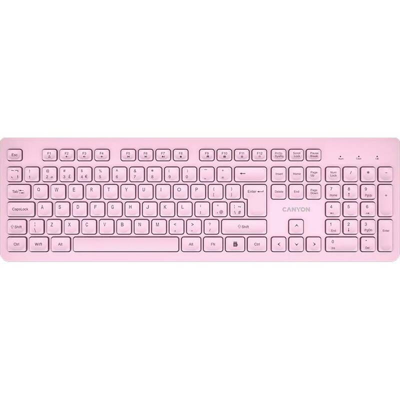 Клавиатура беспроводная Canyon HKB-W01 Pink (CNS-HKBW01P)