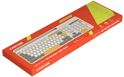 Клавиатура беспроводная Canyon HKB-W03 Beige (CNS-HKBW03BG)