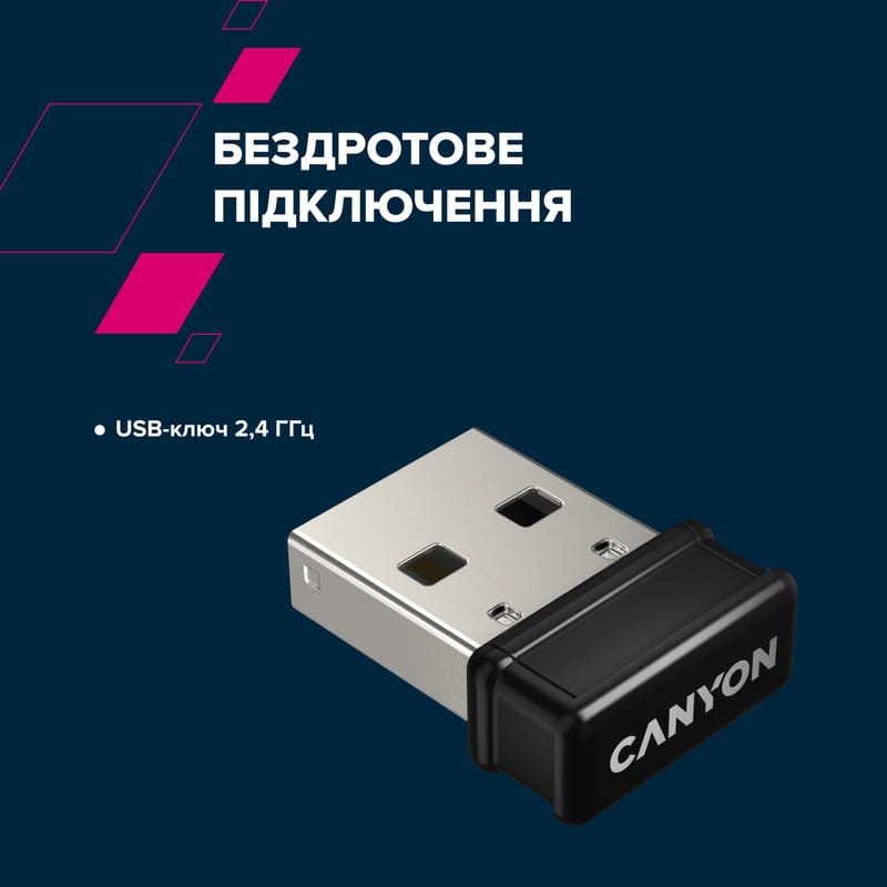 Клавіатура бездротова Canyon HKB-W03 Grey (CNS-HKBW03DG)