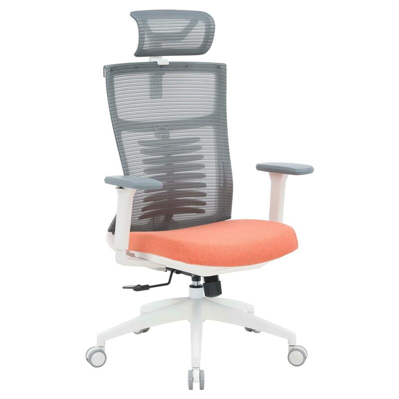 Крісло офісне OfficePro Balance OC550-W-DG-OR White/Dark Gray/Orange