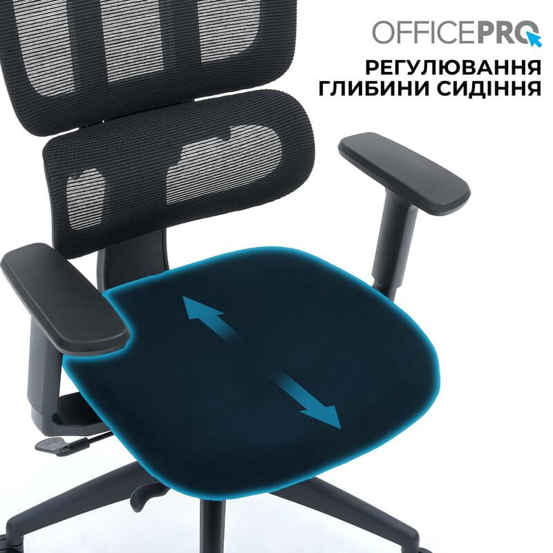 Крісло офісне OfficePro Skyline OC580-B-B-B Black