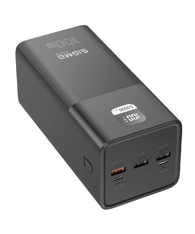 Універсальна мобільна батарея Sigma mobile X-Power SI50A6QLX 50000mAh Black (4827798741313)