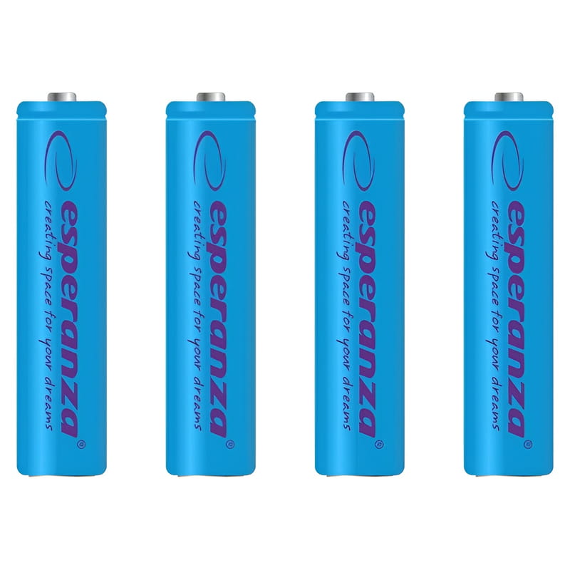 Аккумулятор Esperanza Ni-MH AAA/HR03 1000 mAh BL 4шт Blue
