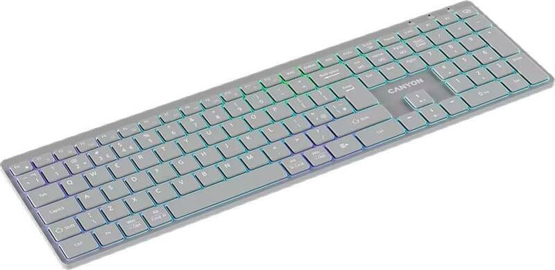 Клавиатура беспроводная Canyon HKB-W11 Grey (CNS-HBTK11G)