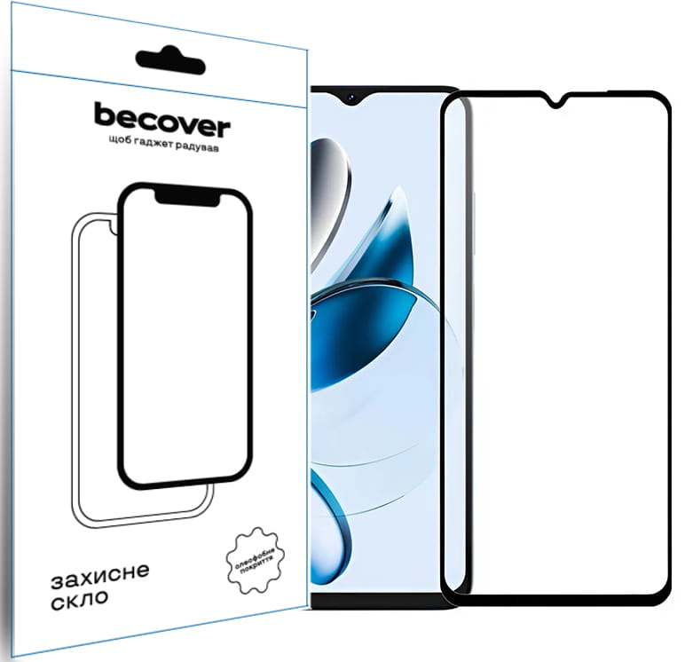 Защитное стекло BeCover для Oscal Tiger 10 Black (711578)